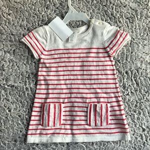H&M NWT red striped sweater dress. 4-6months